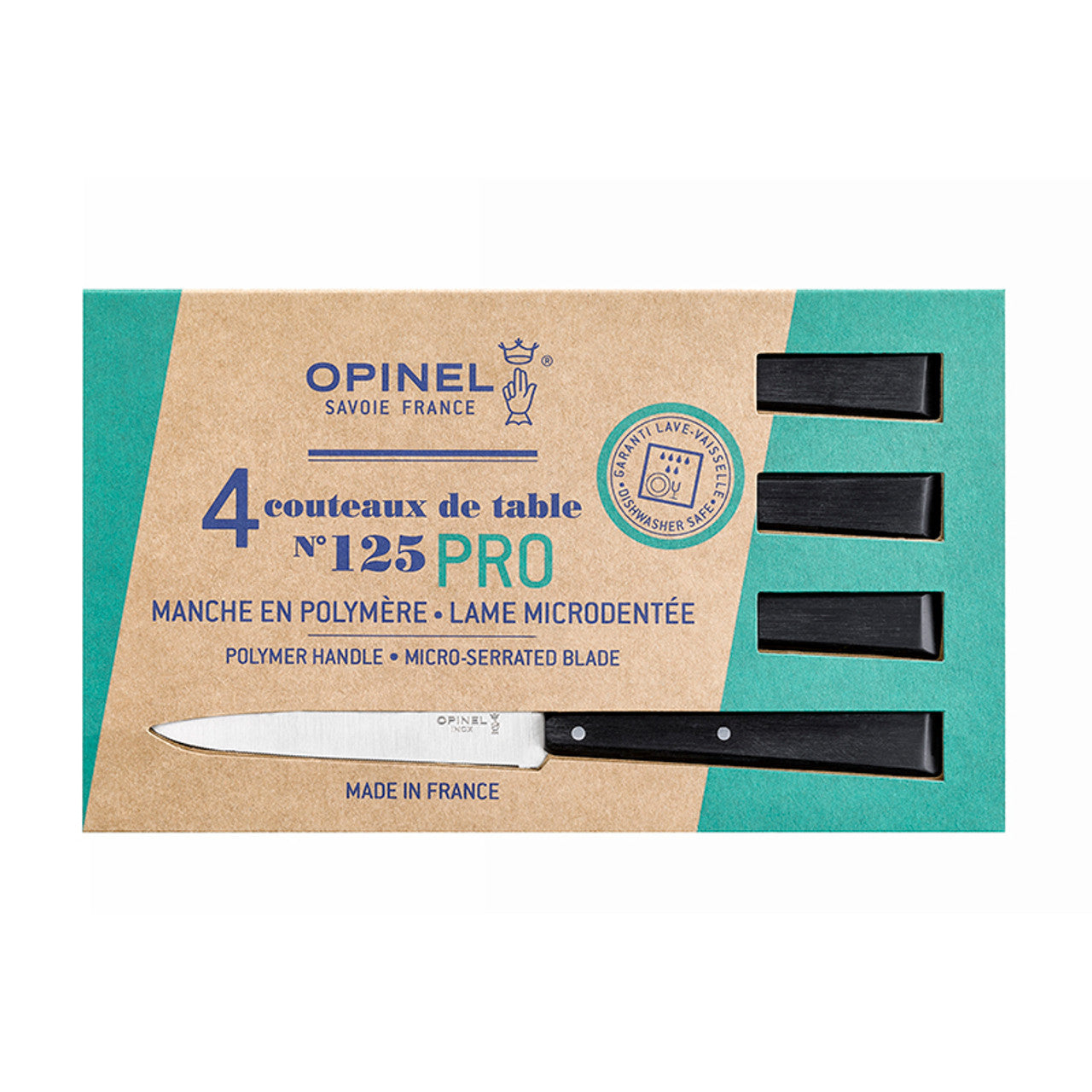 Opinel Steakmessenset 4-delig N°125 Pro RVS/POM