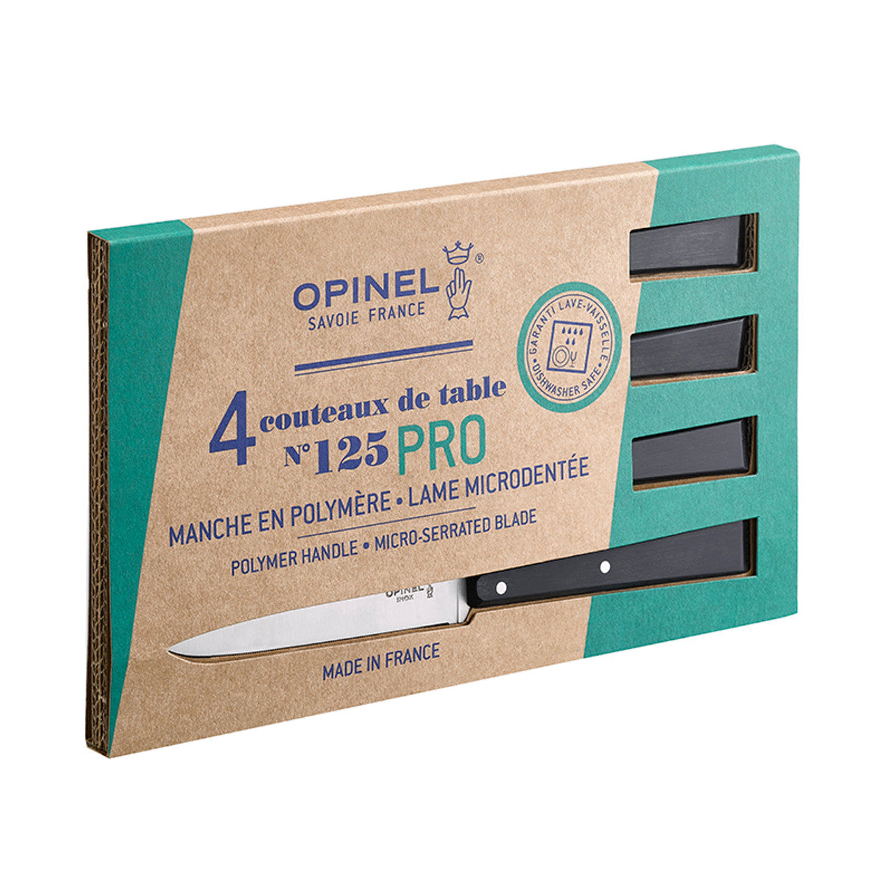 Opinel Steakmessenset 4-delig N°125 Pro RVS/POM