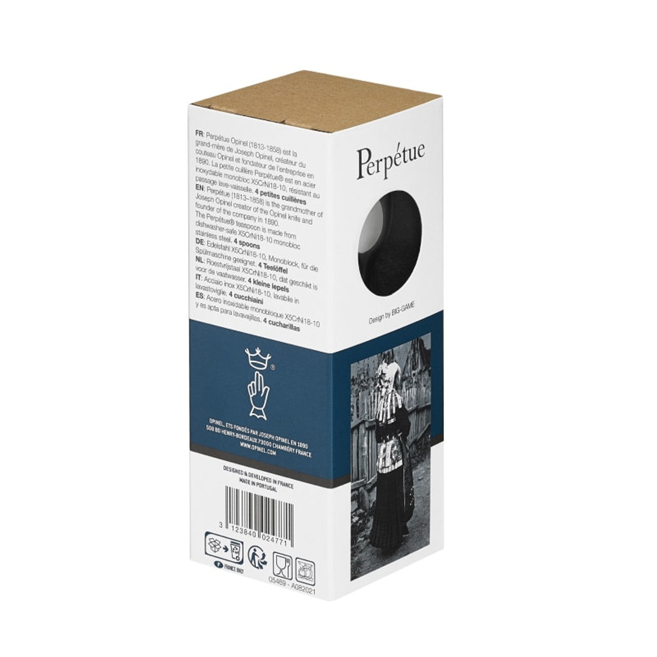 Opinel Koffielepelset RVS Perpétue 4-delig