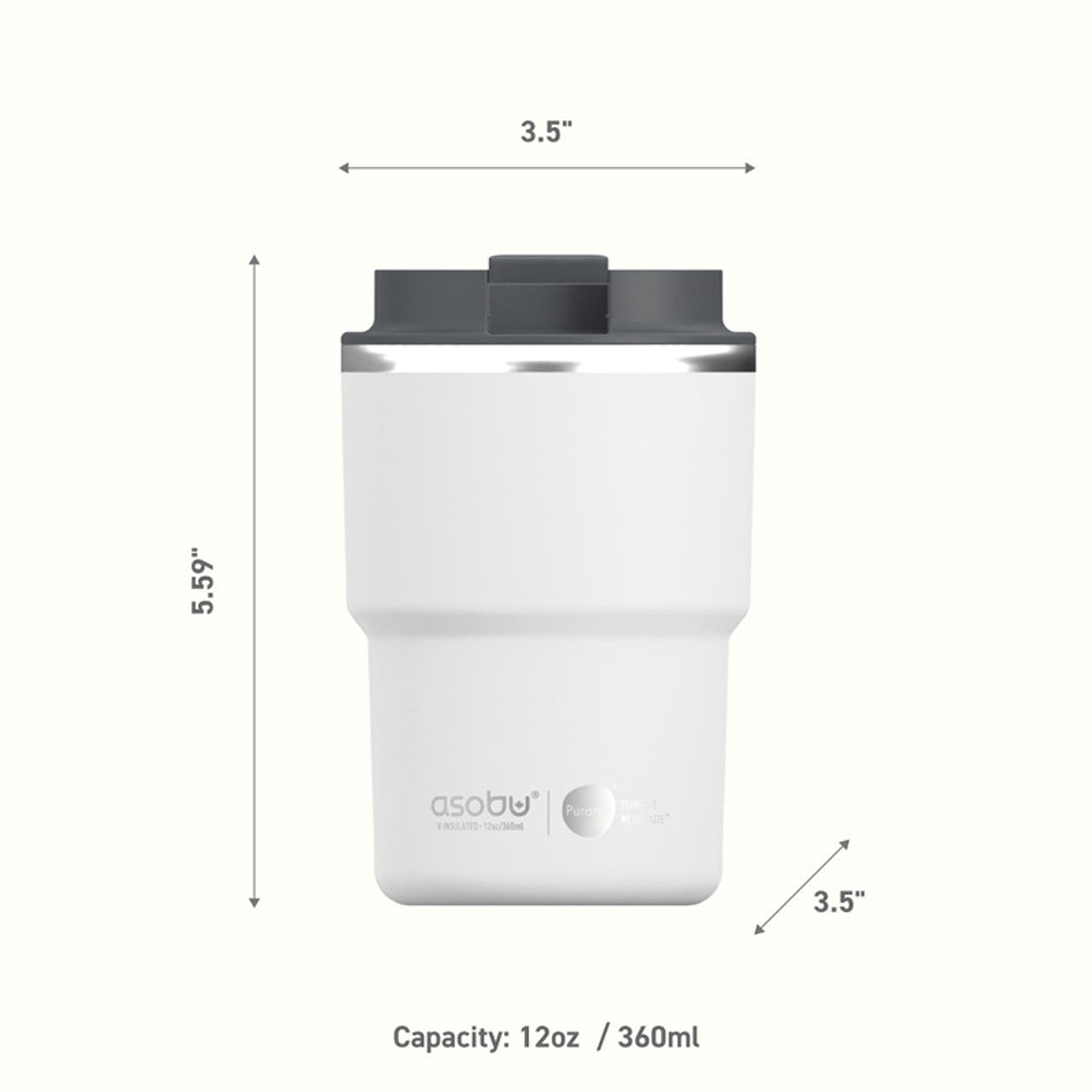 Asobu Coffee Express Drinkbeker 360ml Wit