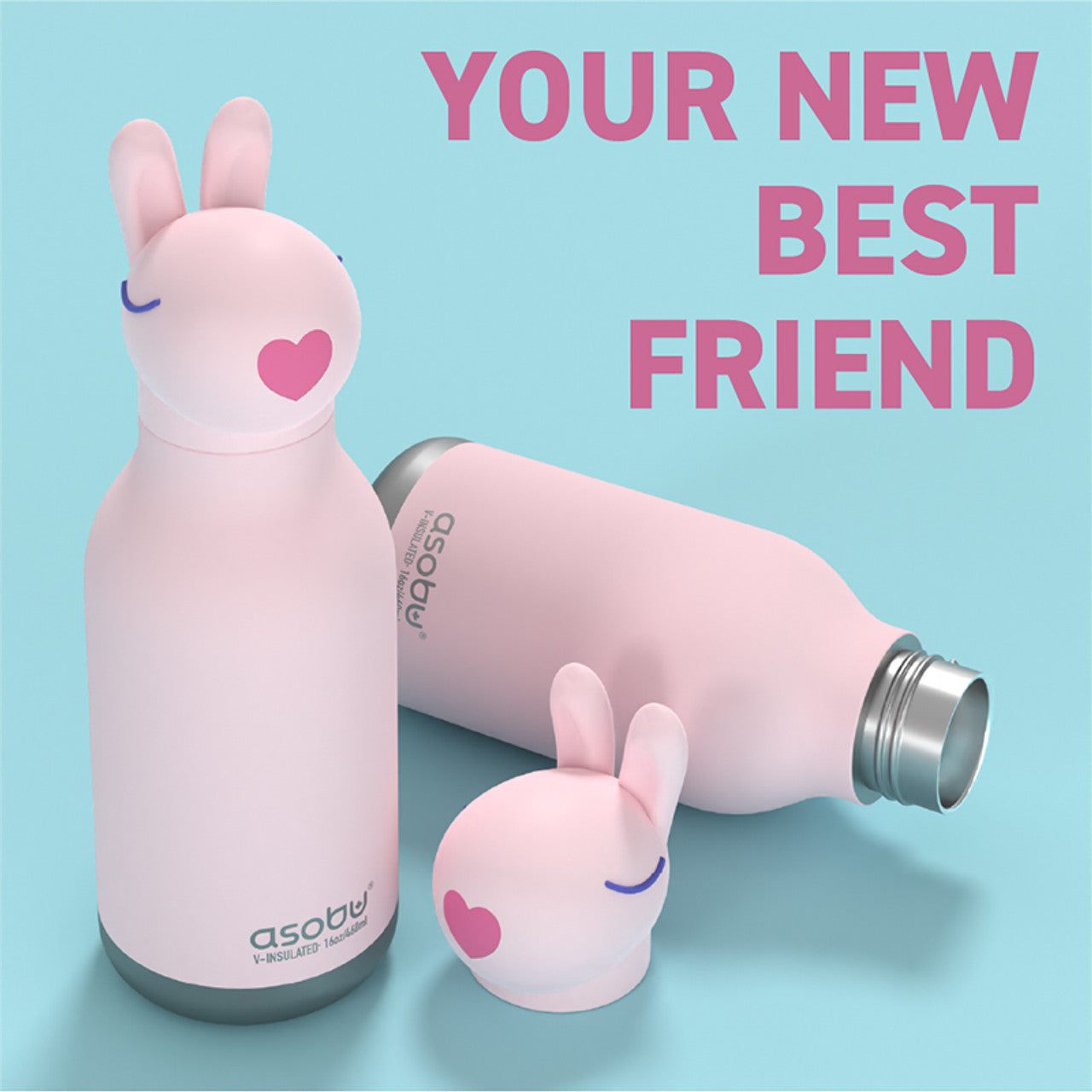 Asobu Besties Bunny Drinkbeker 460ml Geïsoleerd