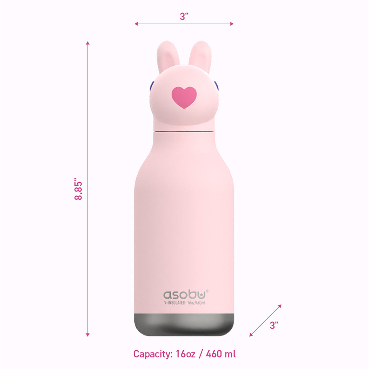 Asobu Besties Bunny Drinkbeker 460ml Geïsoleerd