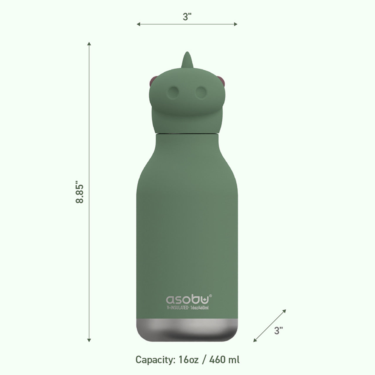 Asobu Besties Dinosaur Drinkbeker 460ml Geïsoleerd