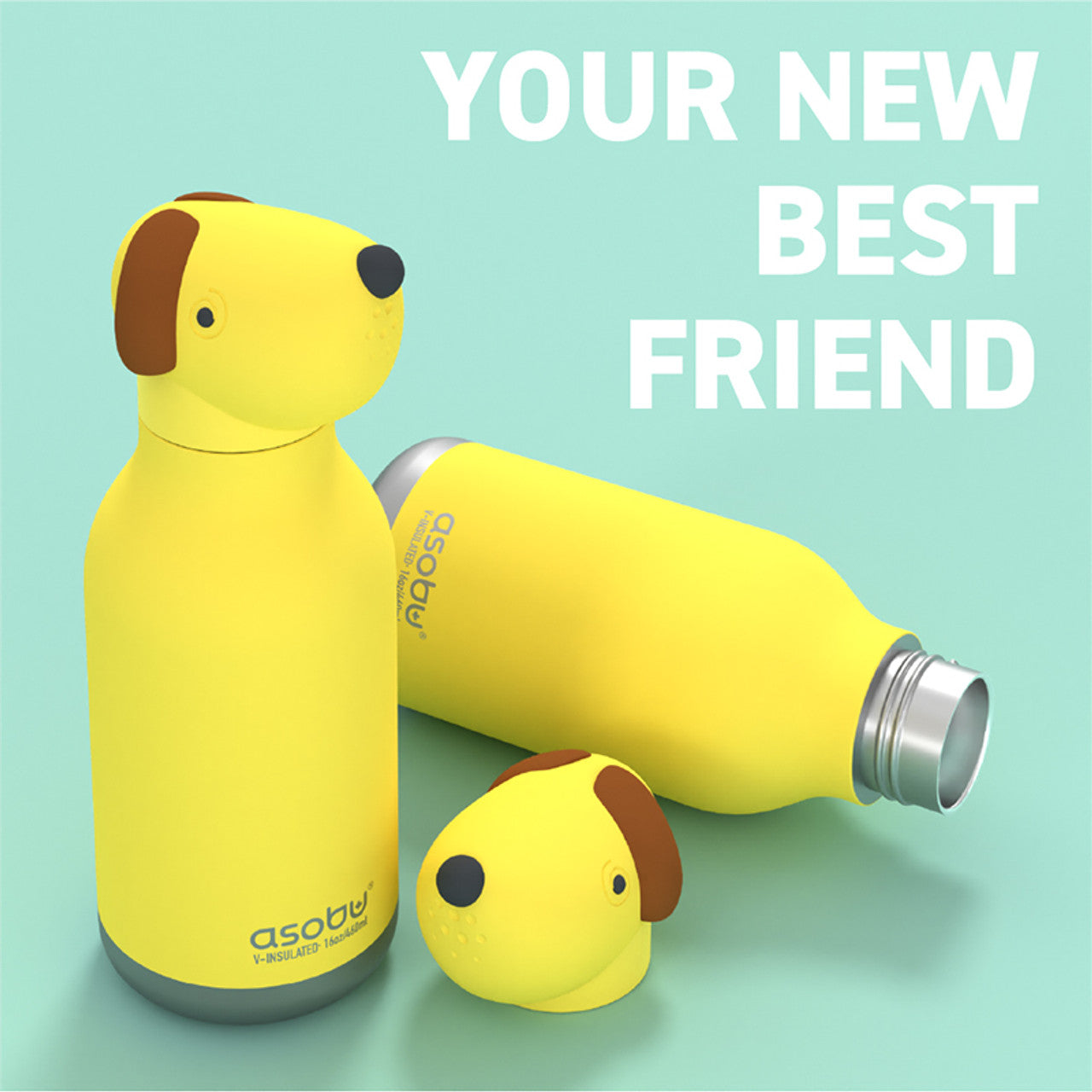 Asobu Besties Dog Drinkbeker 460ml Geïsoleerd