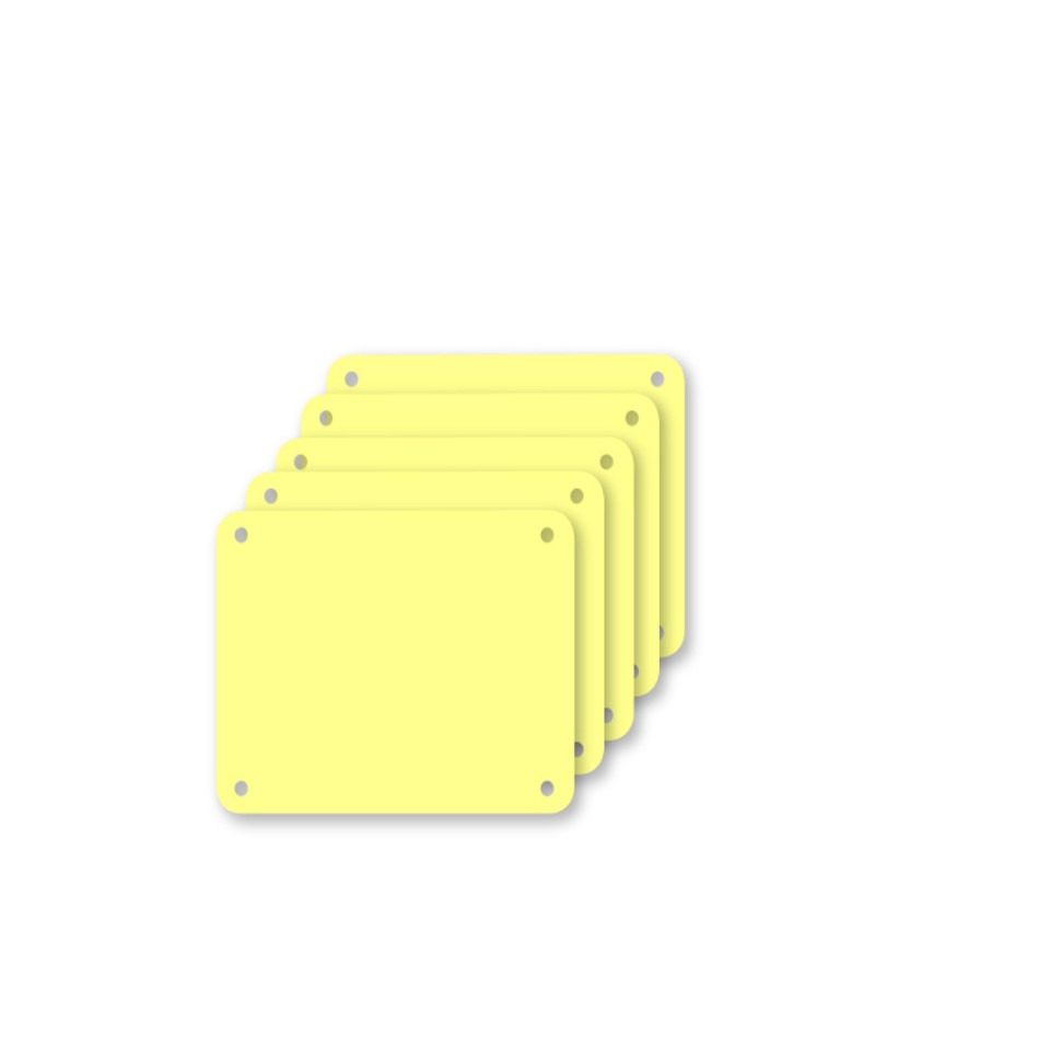 Profboard Snijplaat Geel 28x28x0,1cm 5 Stuks