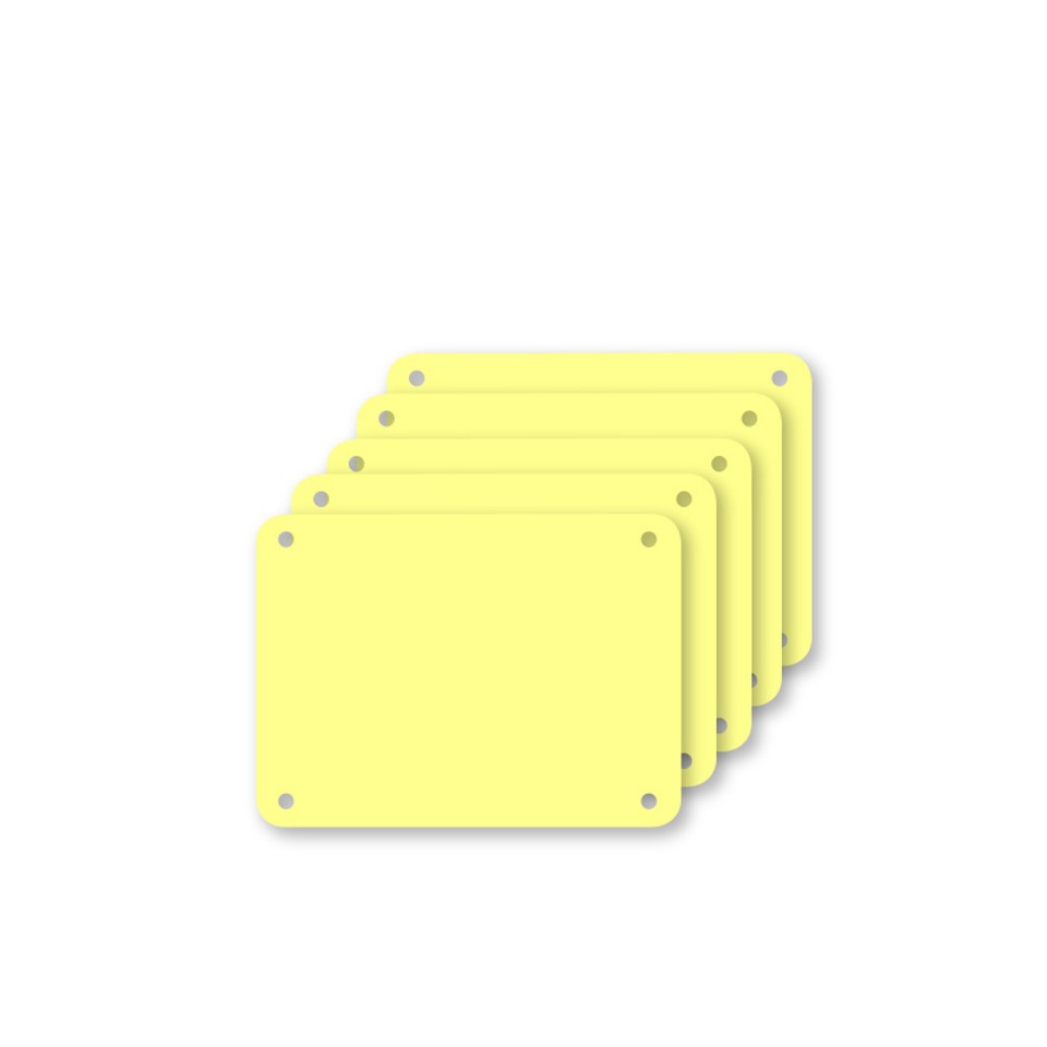 Profboard Snijplaat Geel 30x40x0,1cm 5 Stuks
