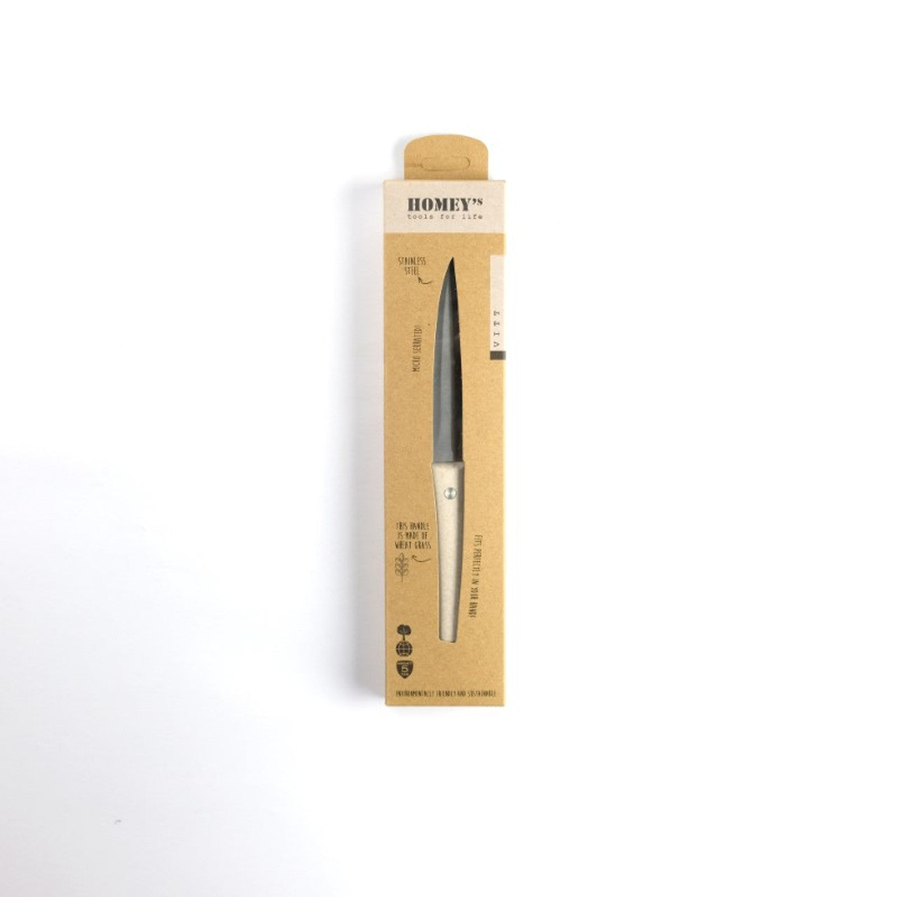 Homey's VITT Universeel keukenmes 13 cm RVS / tarwegras