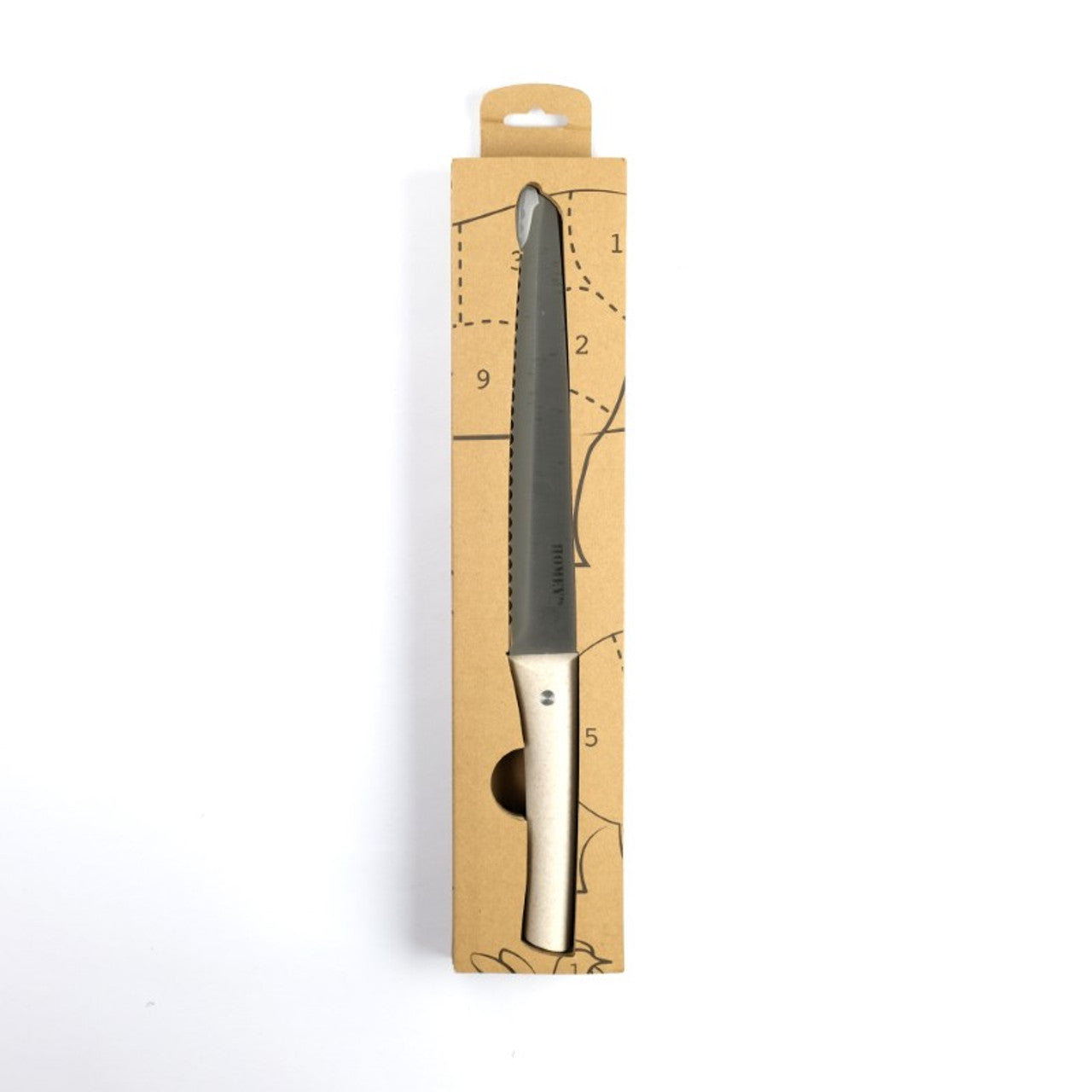 Homey's VITT Broodmes 20 cm RVS / tarwegras