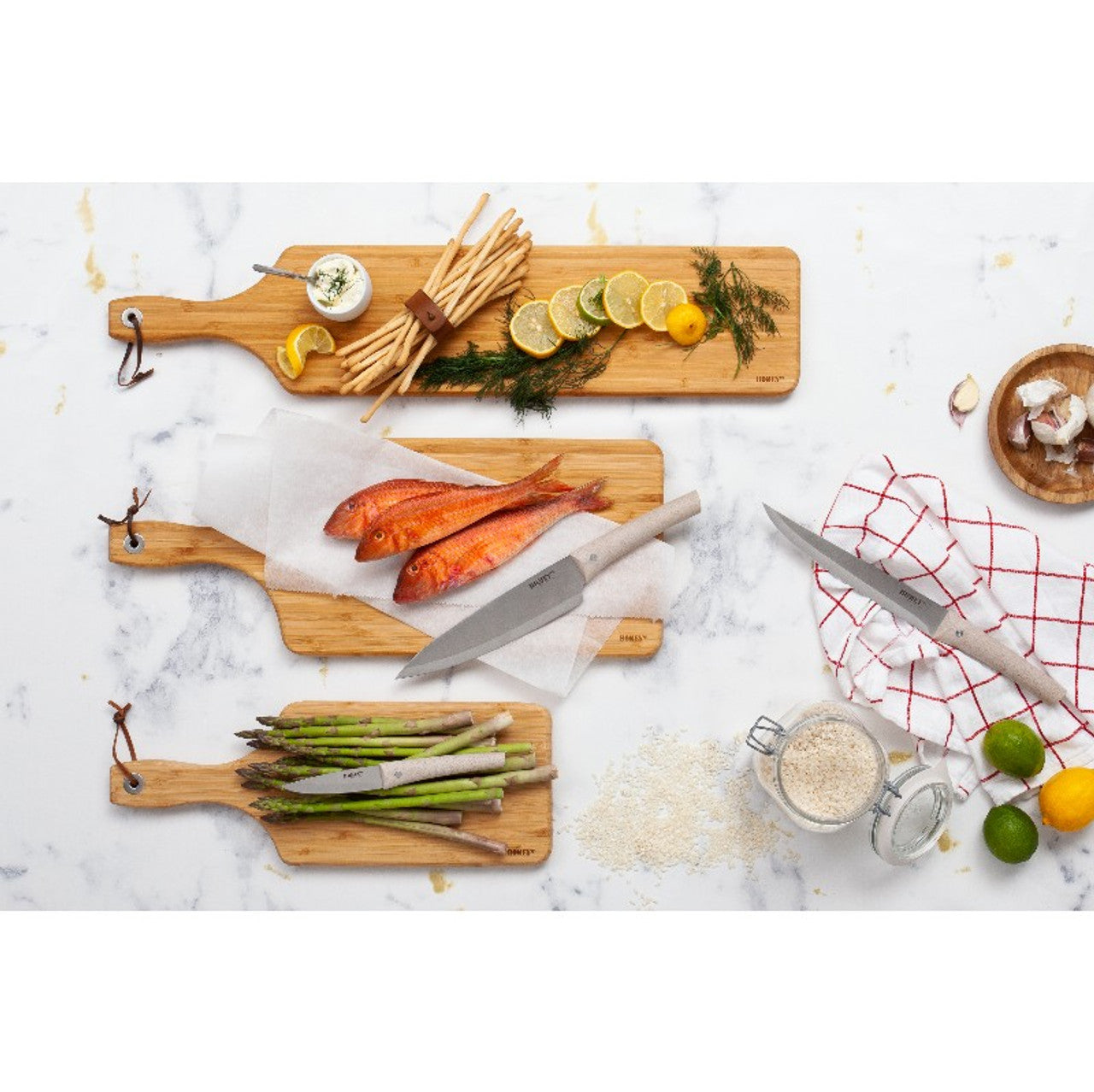 Homey's VITT Broodmes 20 cm RVS / tarwegras
