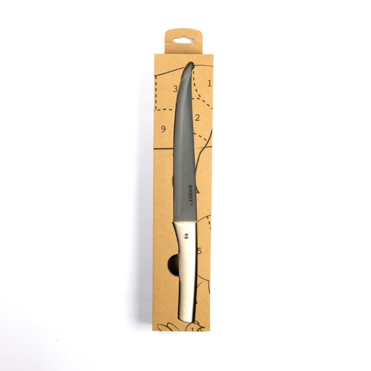 Homey's VITT Vleesmes 20 cm RVS / tarwegras