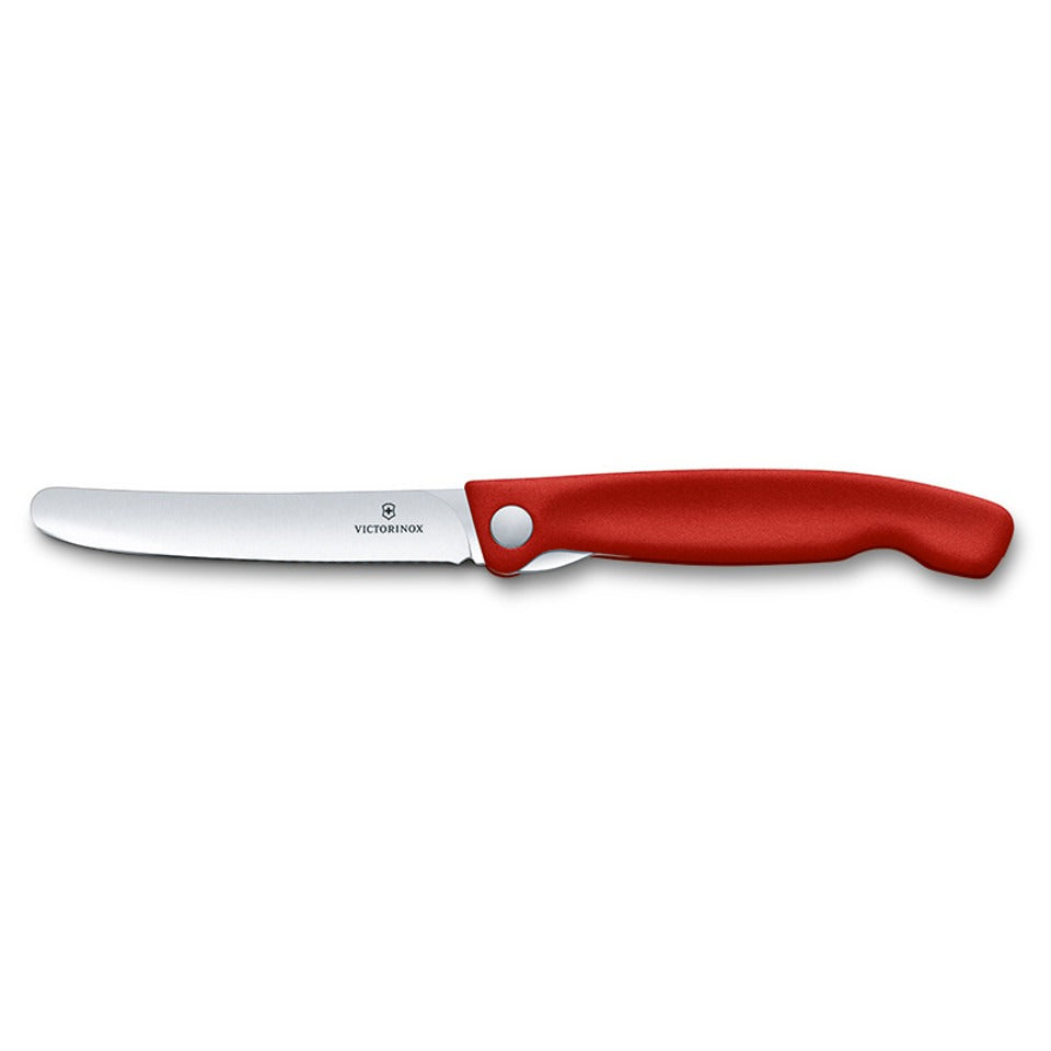 victorinox uitgeklapt schilmes glad 11 cm rvs rood kunststof recht