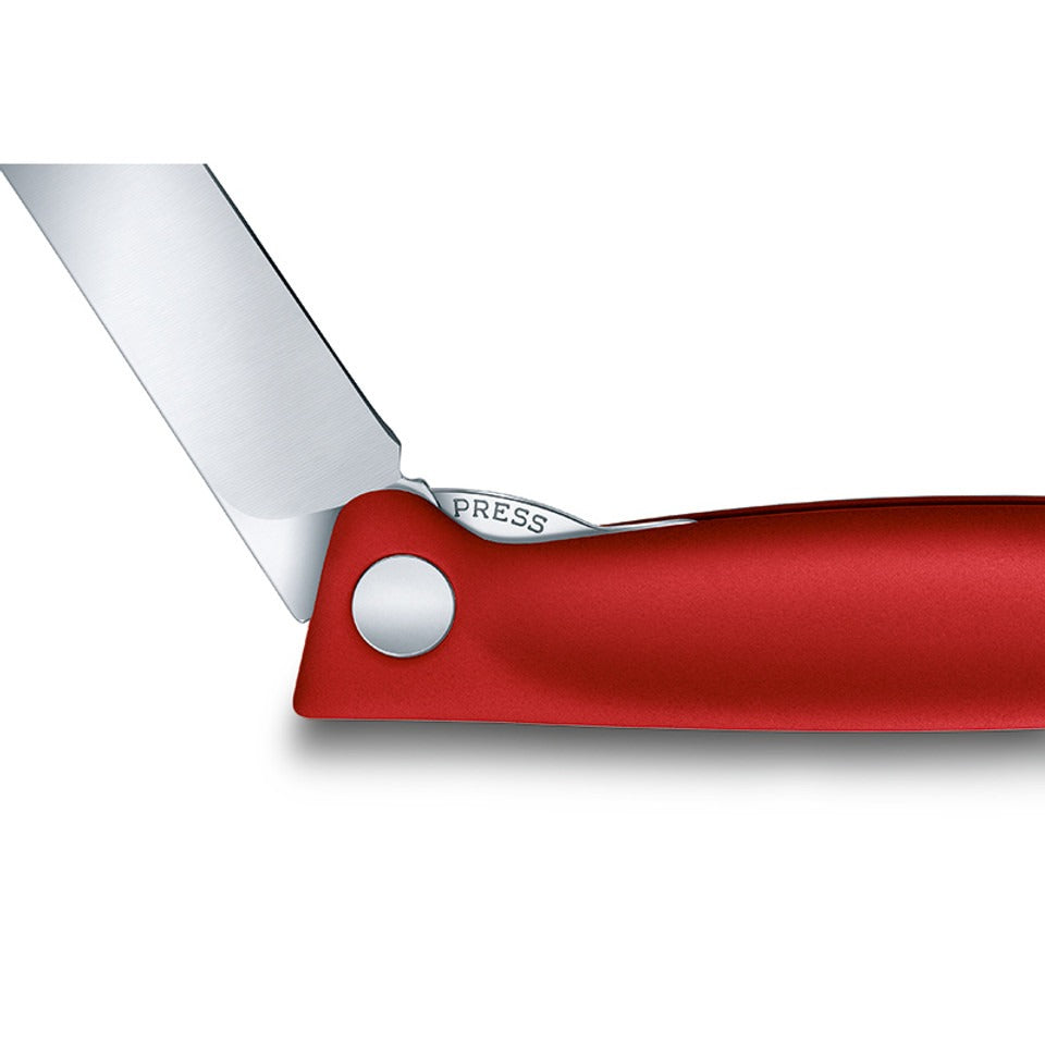 victorinox inklapbaar schilmes glad 11 cm rvs rood kunststof detail