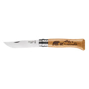 Opinel Zakmes N°08 Animalia Beer RVS/hout