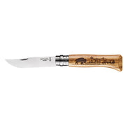 Opinel Zakmes N°08 Animalia Bison RVS/hout