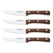 set van 4 luxe giesser steakmessen hout gekarteld