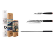 kotai pakka starter set deluxe met officemes, santoku en aanzetstaal