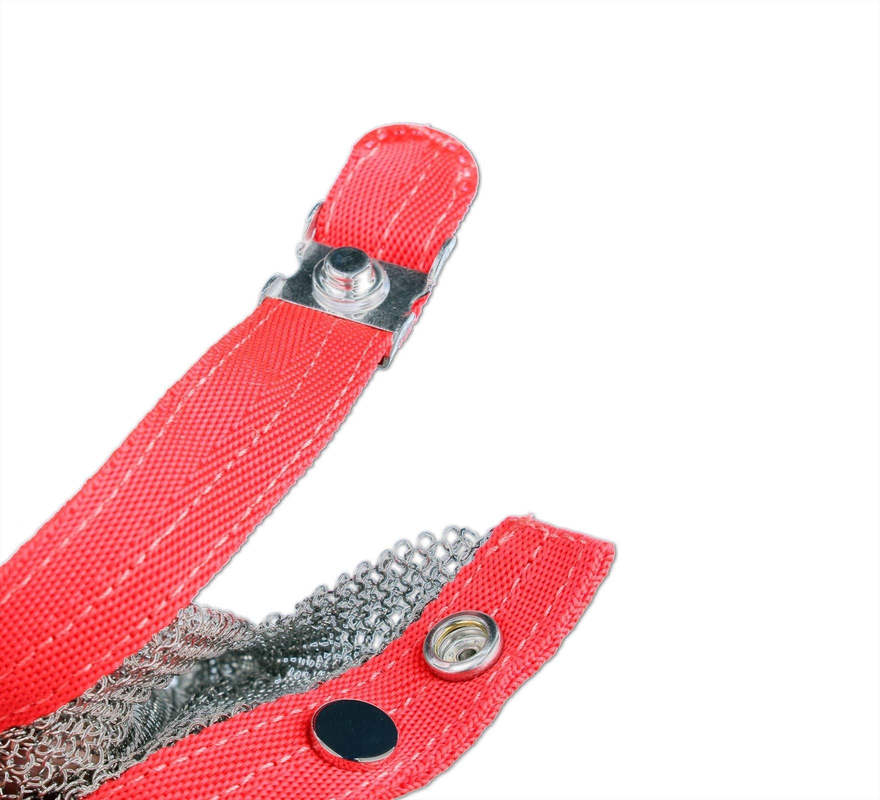 Oesterhandschoen RVS 21,5 cm Maat M CE Gecertificeerd Rood