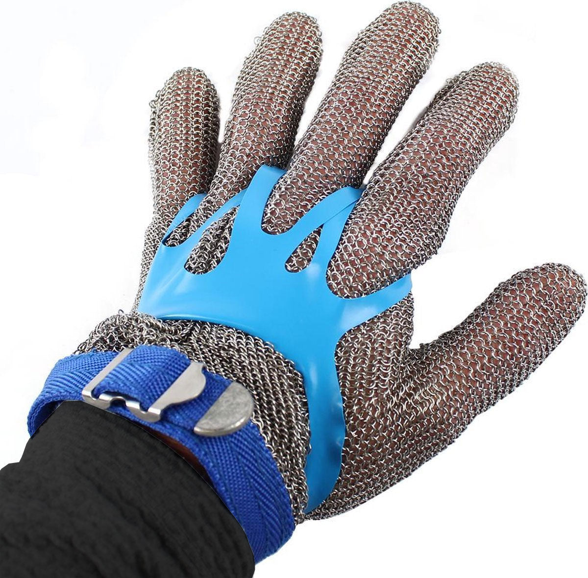 Oesterhandschoen RVS 21,5 cm Maat M CE Gecertificeerd Rood