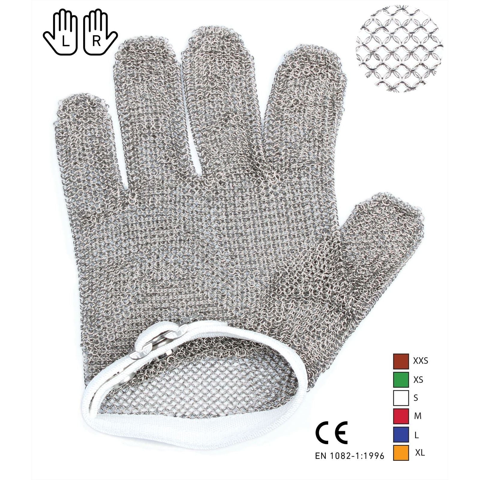 Oesterhandschoen RVS 19,5 cm Maat M CE Gecertificeerd