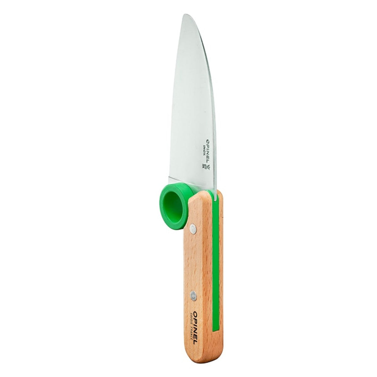 opinel le petit chef koksmes voor kinderen groen bovenkant