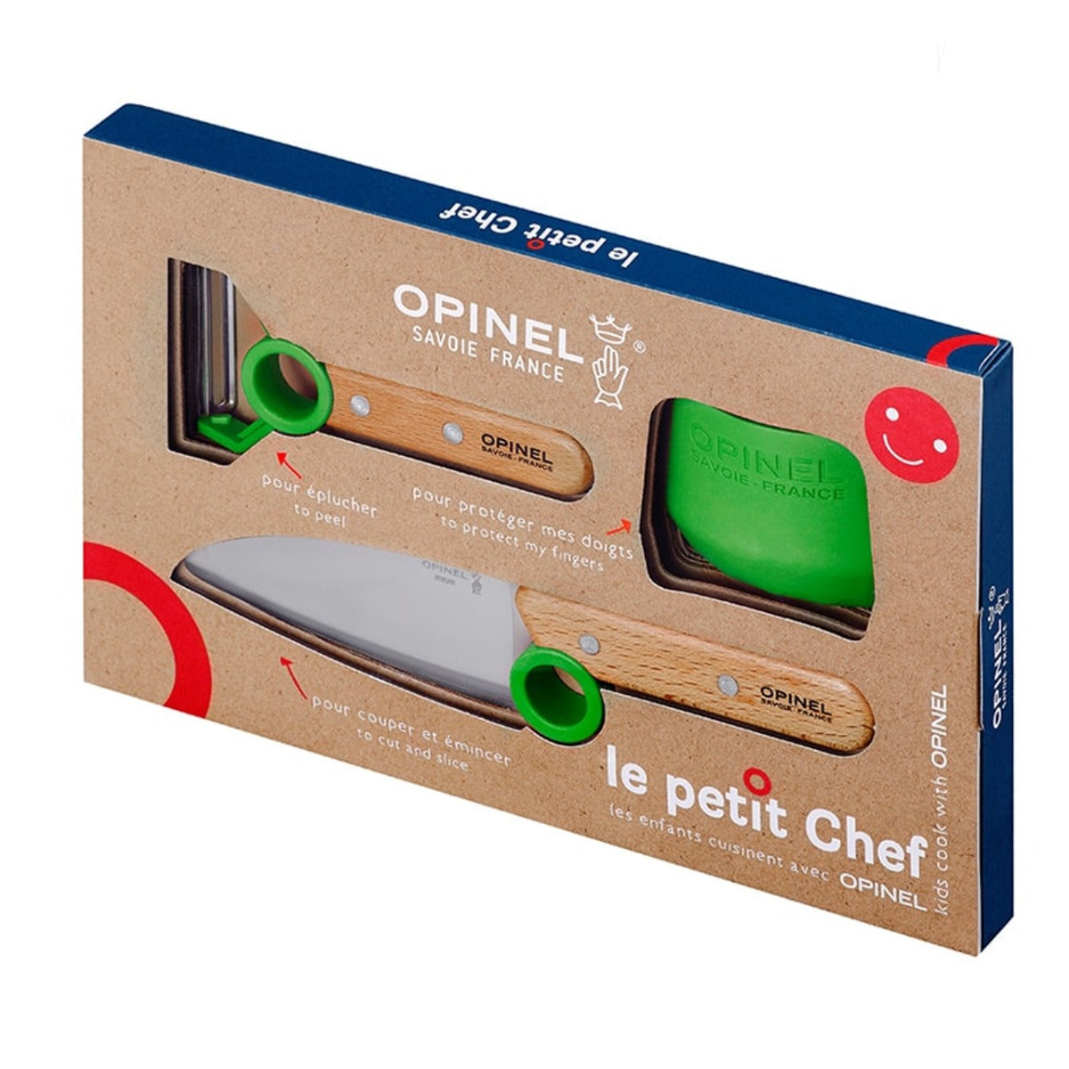 opinel le petit chef kindermessenset 3 delig groen in doos