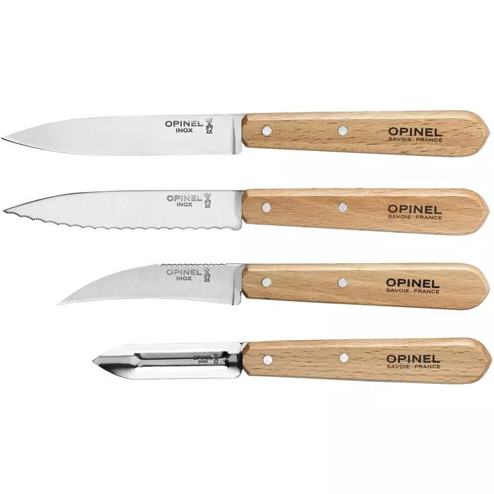 Opinel Classic Les essentiels keukenset 4 delig Beukenhout naturel