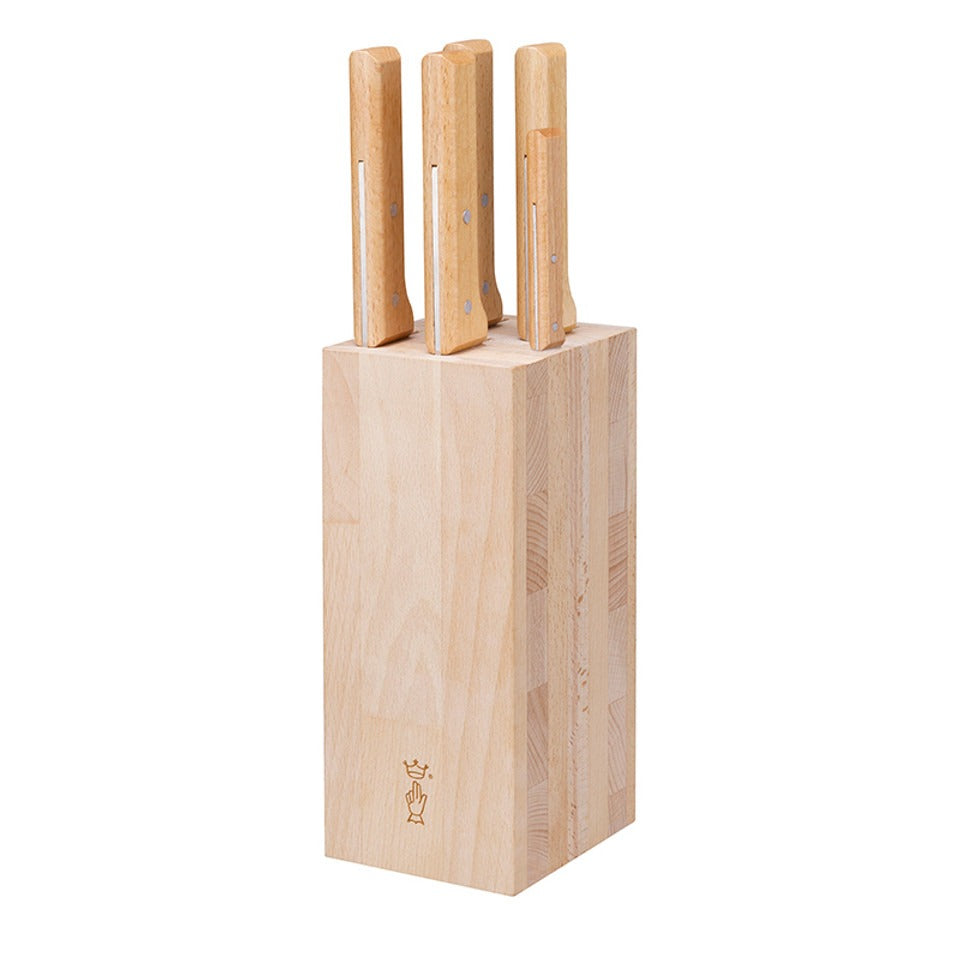 opinel messenblok beukenhout met 5 messen