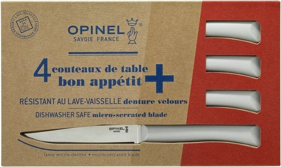 Opinel Bon Appétit Tafelmessenset 4-delig N°125 RVS Kartel 11 cm