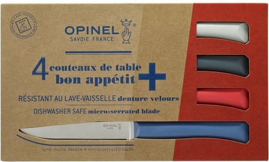 Opinel Bon Appétit Tafelmessenset 4-delig N°125 RVS Kartel 11 cm