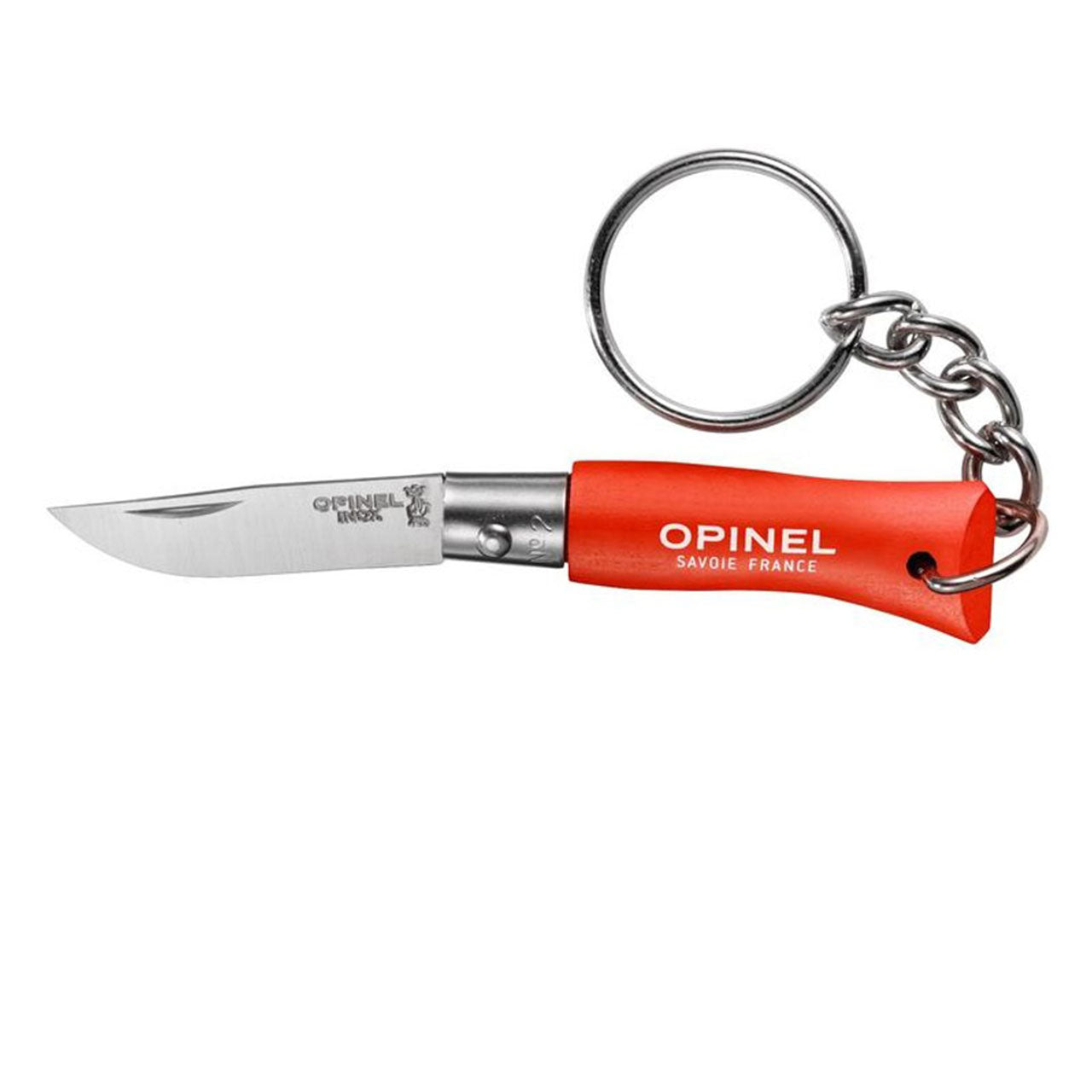 Opinel Zakmes N°02 RVS met sleutelhanger