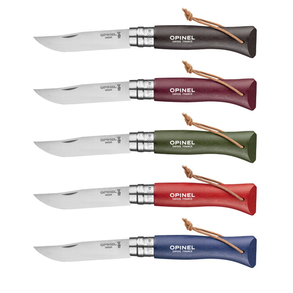 Opinel Zakmes N°08 Tradition Colorama RVS/Beukenhout met koord