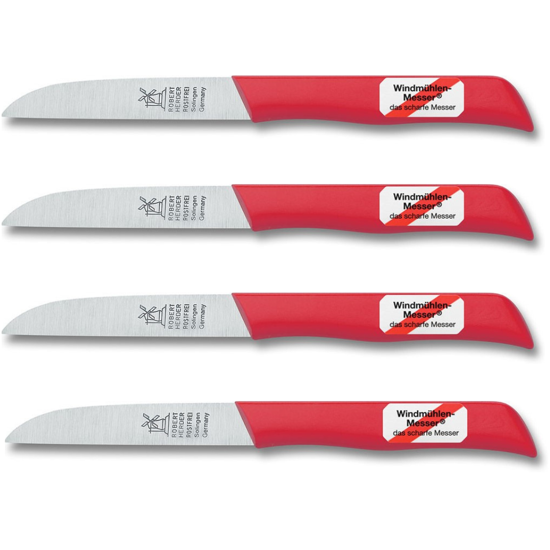Robert Herder Molenmes RVS 8,5 cm Rood 4 stuks
