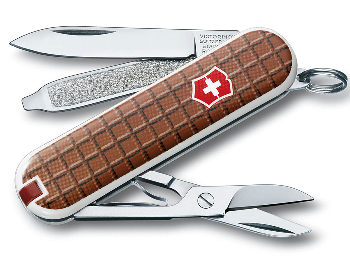 Victorinox Classic SD Printed Chocolate Zakmes 7 functies