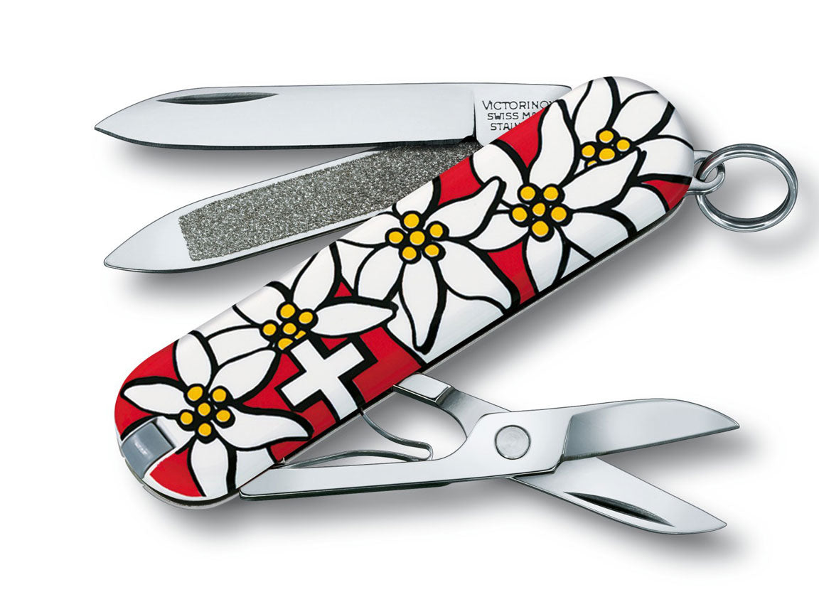 Victorinox Classic SD Printed Edelweiss Zakmes 7 functies