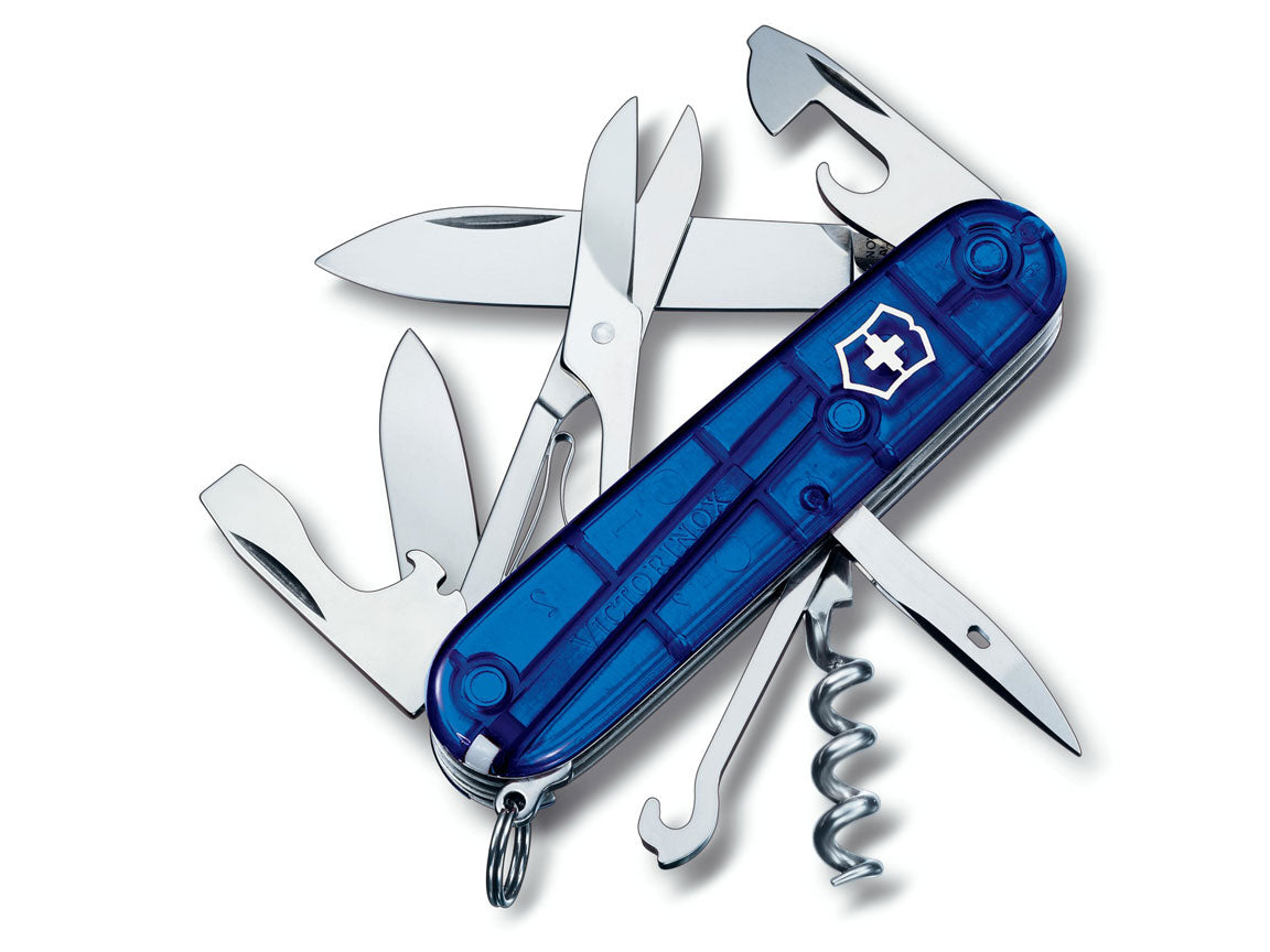 Victorinox Climber zakmes blauw transparant 14 functies