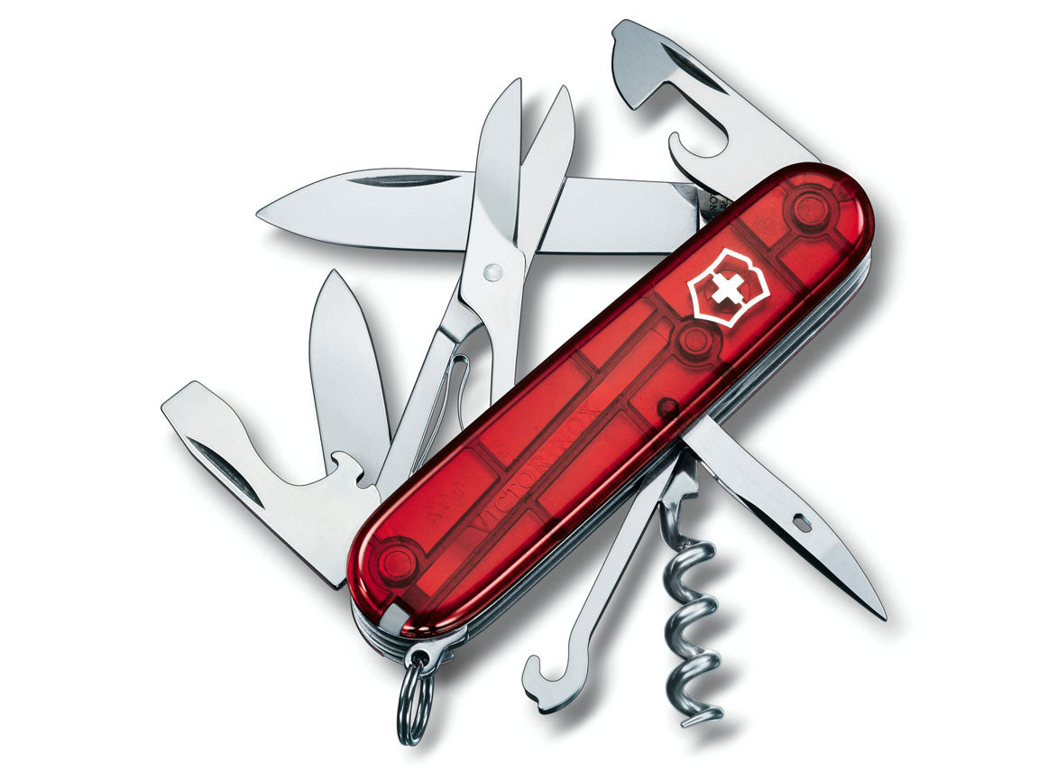 Victorinox Climber zakmes rood transparant 14 functies