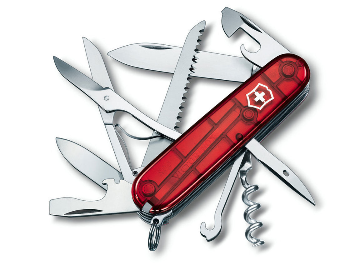 Victorinox Huntsman Zakmes rood transparant 15 functies