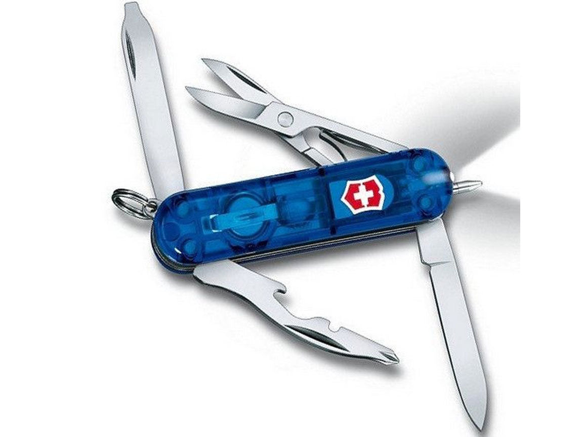 Victorinox Midnite Manager Blue Transparant Zakmes 10 functies