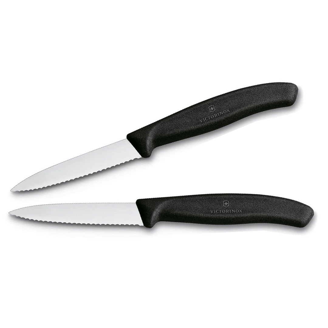 Victorinox gekarteld schilmes 8 cm RVS 2 stuks