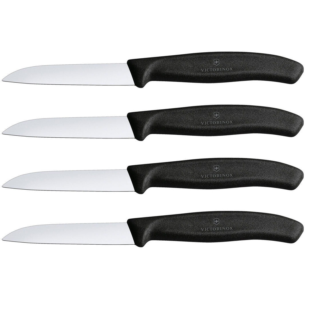 victorinox schilmessen zwart recht glad 8 cm rvs