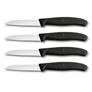 victorinox schilmessen zwart 8 cm recht kartel rvs 4 stuks