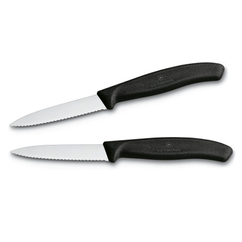 Victorinox Schilmes Zwart 8 cm RVS kartel 2 stuks