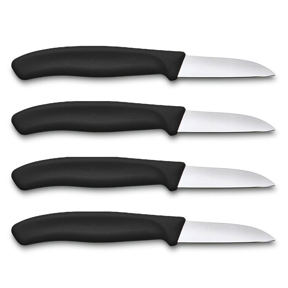 victorinox schilmessen zwart rvs 6cm 4 stuks