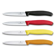 Victorinox Schilmes 8 cm RVS glad set van 4 verschillende kleuren (zwart, rood, geel, oranje)