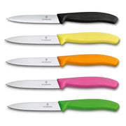 Victorinox Schilmes 8 cm RVS glad set van 5 verschillende kleuren (zwart, geel, oranje, roze, groen)