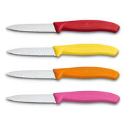 Victorinox Schilmes 8 cm RVS kartel set van 4 verschillende kleuren (rood, geel, oranje, roze)