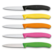 Victorinox Schilmes 8 cm RVS kartel set van 5 verschillende kleuren (zwart, geel, oranje, roze, groen)