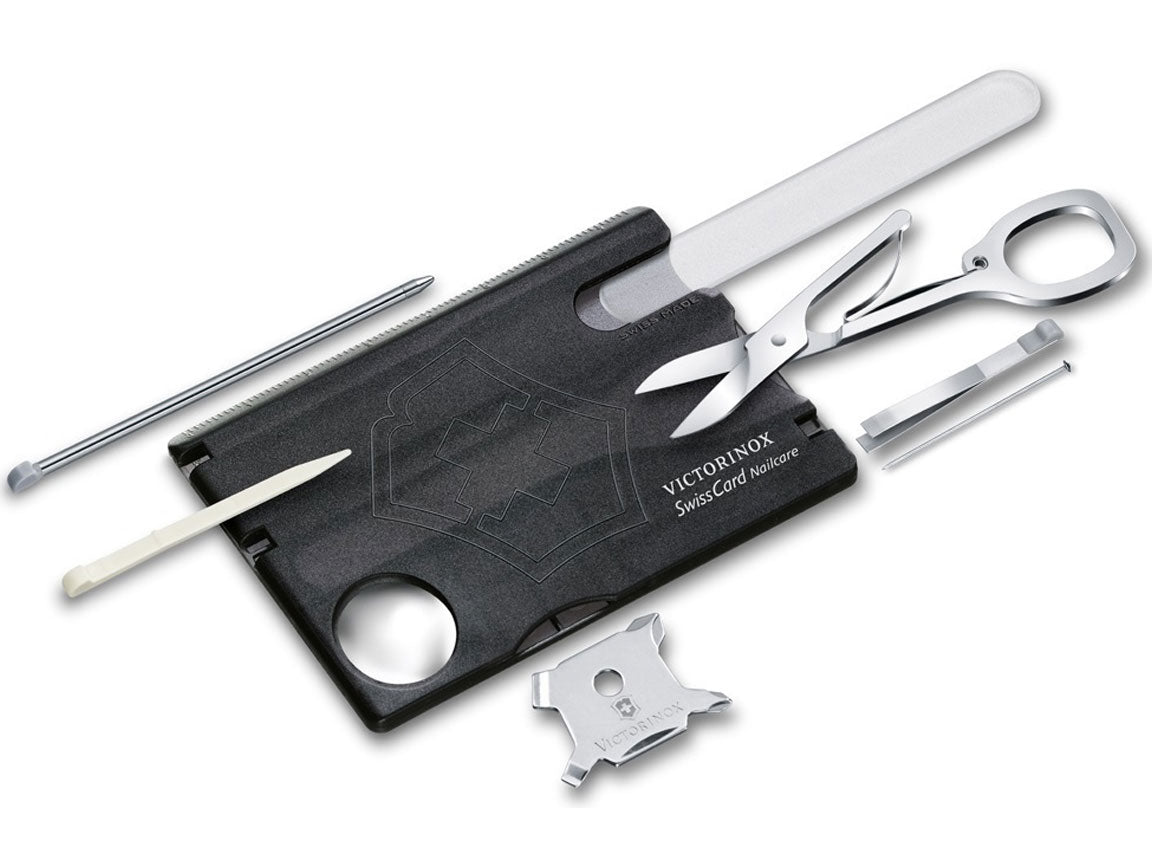 Victorinox Swisscard Nailcare Black Transparant Zakmes 13 functies