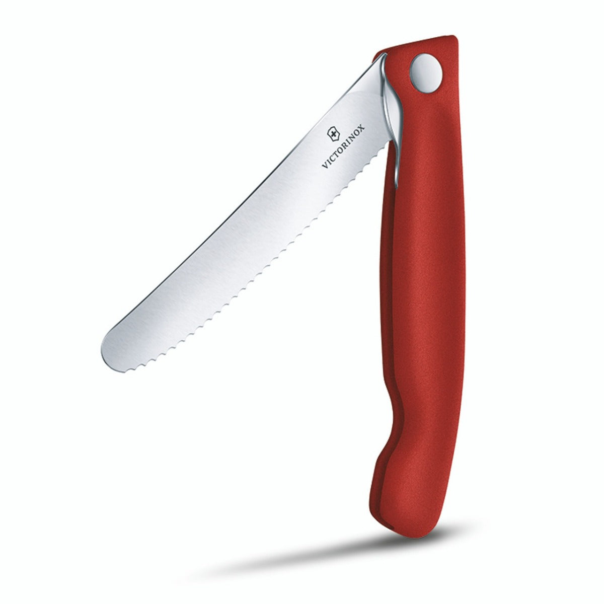 victorinox half uitgeklapt schilmes gekarteld 11 cm rood kunststof rvs lemmet