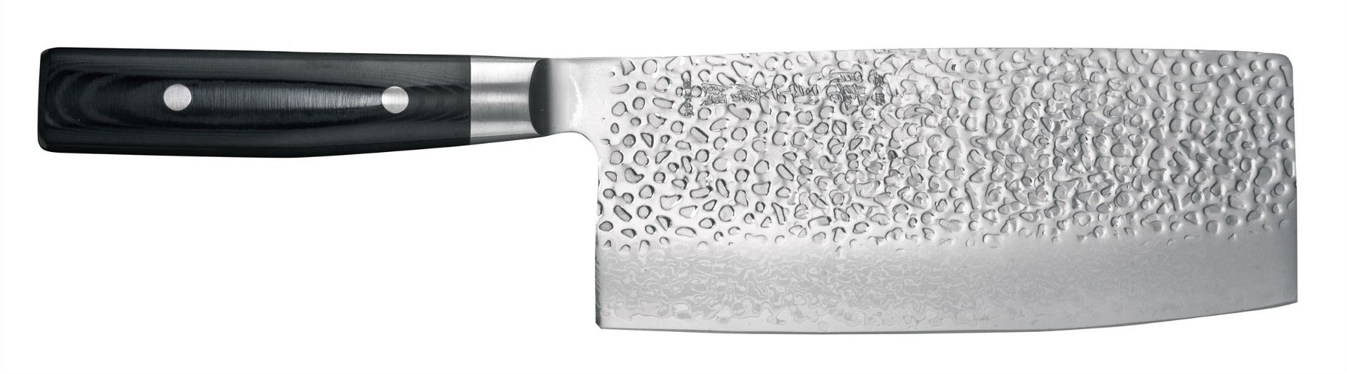 Yaxell Zen Chinees Koksmes 18 cm 37 laags roestvrij damast staal met canvas-micarta heft